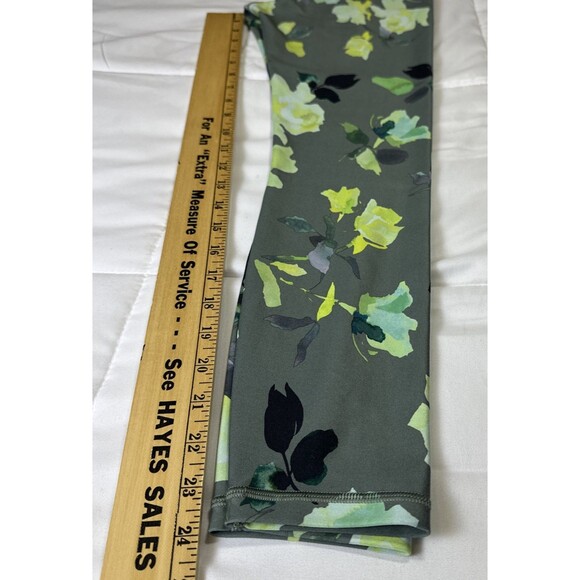 Athleta Pants Small Adult Green Elation 7/8 Tight Leggings Floral Yoga Womens S - Picture 5 of 9